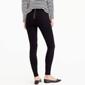 J. Crew Black Skinny Zip-Back Ponte Pants